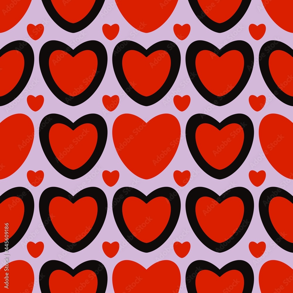 seamless pattern with hearts seamless pattern with hearts