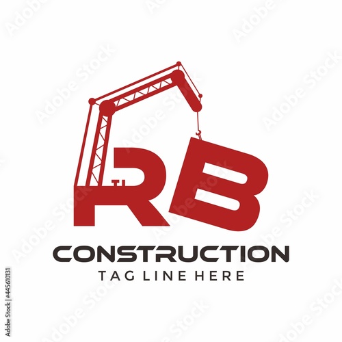 R&B RB construction logo design