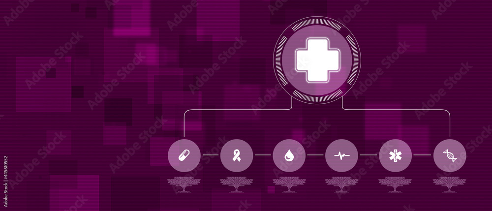 Obraz premium 2D illustration medical structure background 