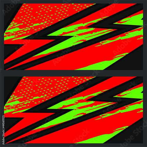 Car decal wrap design graphic abstract vector image