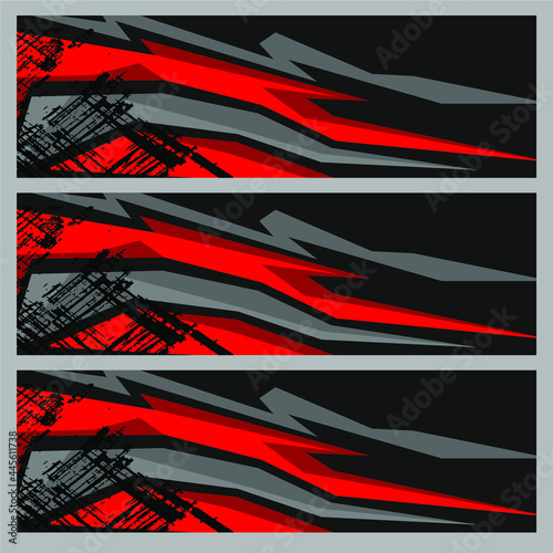 Car decal wrap design graphic abstract vector image