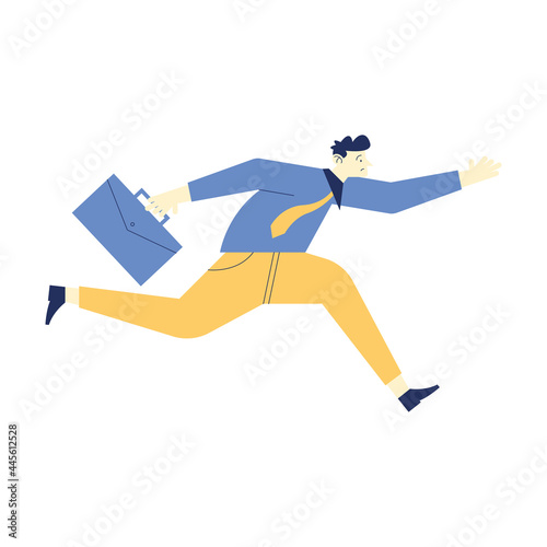 businessman running character