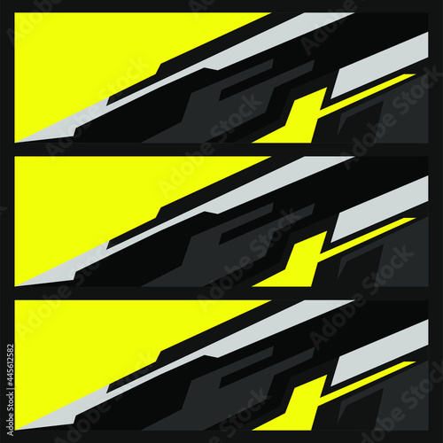 Car decal wrap design graphic abstract vector image