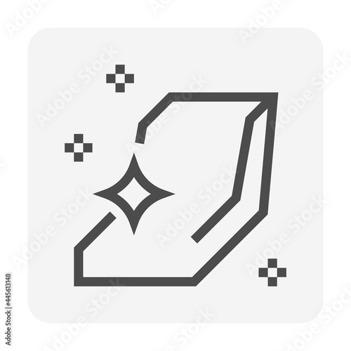 Car seat or upholstery clean and new from service by vacuum cleaner vector icon design. That car care or detailing of inside auto or vehicle to remove dust from leather and textile. 48x48 pixel.
