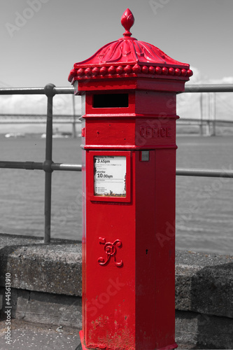 Canvas Print red post box