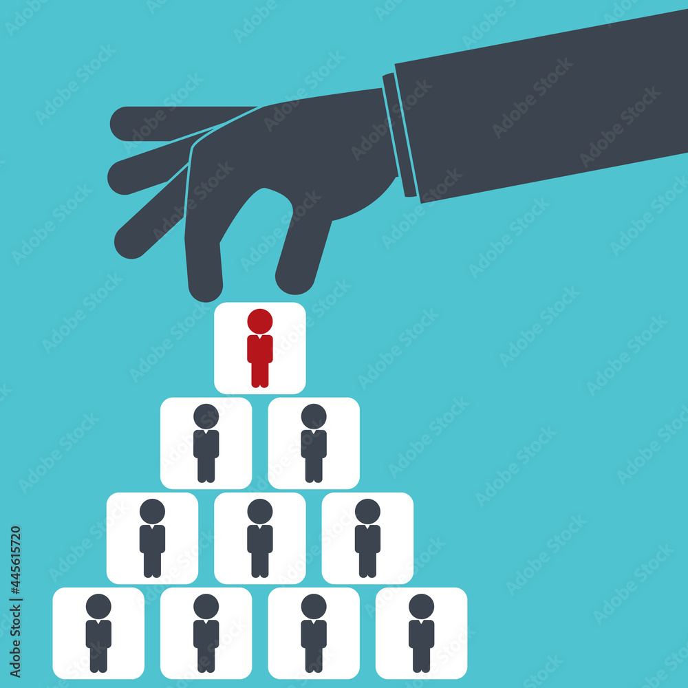 Chosen one - human resources concept. Chosen one - human resources concept.