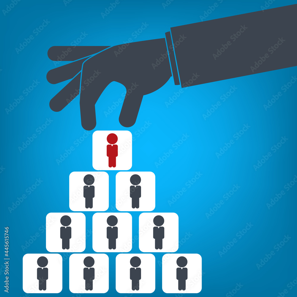 Chosen one - human resources concept. Chosen one - human resources concept.