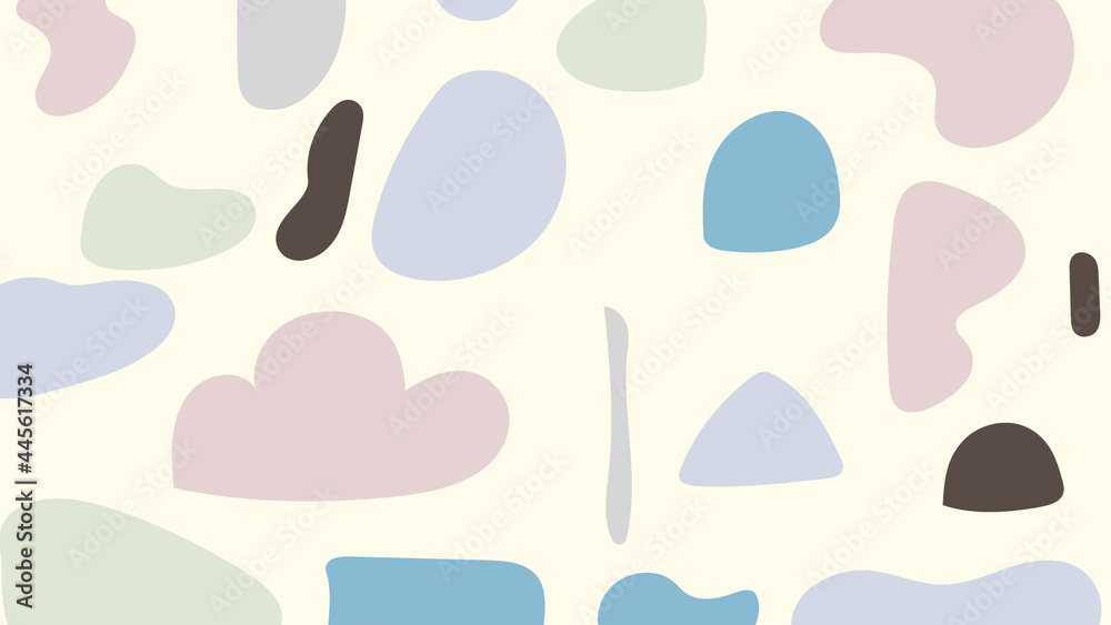 custom made wallpaper toronto digitalMinimal stylish cover template , Shapes set on white background. Hand draw abstract design elements in pastel colors  , illustration Vector EPS 10