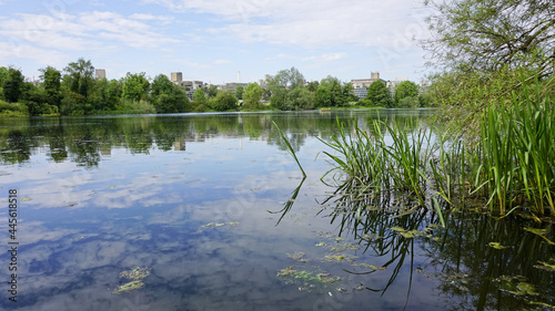 Foto Scenic view of the calm lake near the University of East Anglia in Norwich, UK
