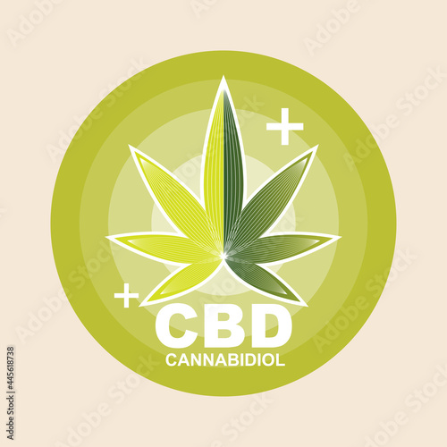 Vector design CBD badge for advertising or business template