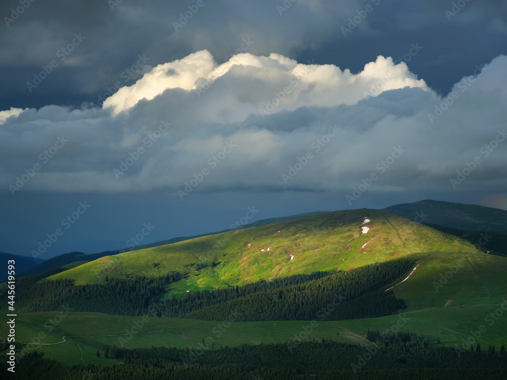 Summer landscape of Parang Mountains in Romania, Europe Summer landscape of Parang Mountains in Romania, Europe