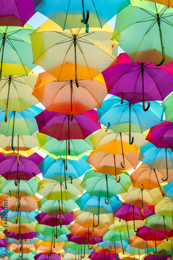 Obraz premium colorful umbrellas of the sky