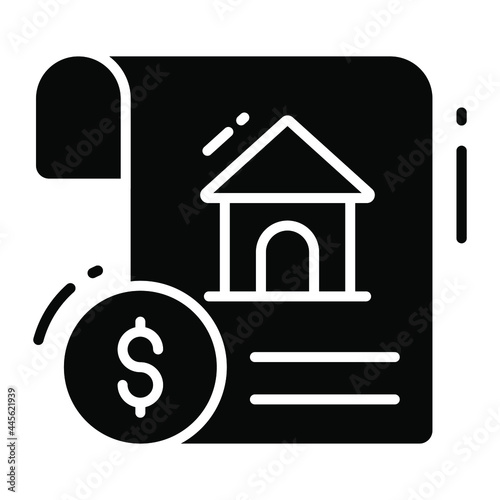 mortgage trendy icon  flat style isolated on white background. Symbol for your web site design  logo  app  UI.