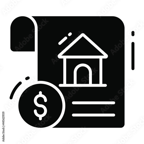 mortgage trendy icon, flat style isolated on white background. Symbol for your web site design, logo, app, UI.