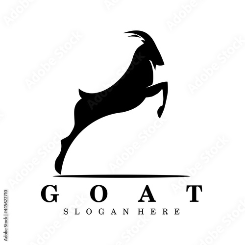 goat logo brand design vector