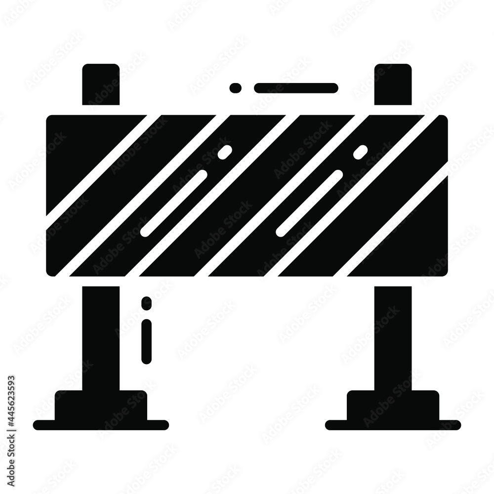 roadblock trendy icon, flat style isolated on white background. Symbol for your web site design, logo, app, UI. roadblock trendy icon, flat style isolated on white background. Symbol for your web site design, logo, app, UI.