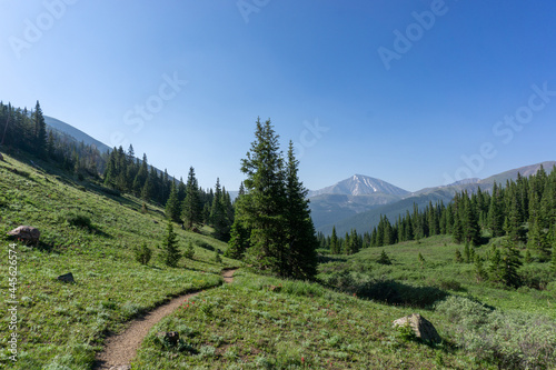Beautiful mountain view up trail to Mount Parnassus, Colorado photo