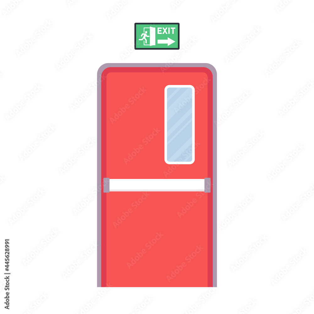 Fire door cartoon vector. Exit door vector. free space for text. wallpaper. background. Fire door cartoon vector. Exit door vector. free space for text. wallpaper. background.