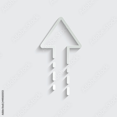 paper arrow icon. up sign 