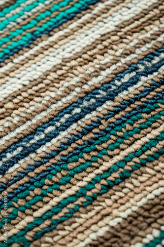 Close up of a colorful wool striped pattern © Nicolas Ospina