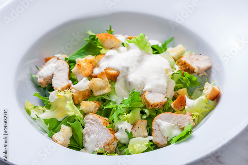 still life of caesar salad