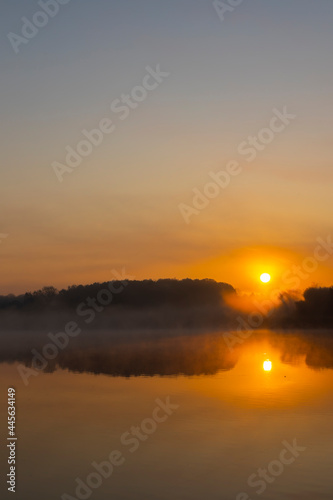 Sunrise on Jenoi pond near Diosjeno  Northern Hungary