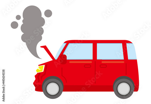 衝突事故　故障車