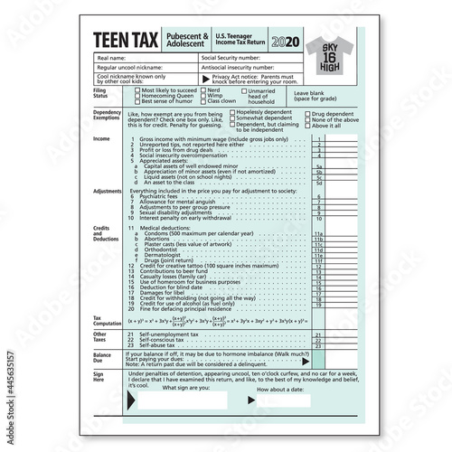 Tax Form for Teens