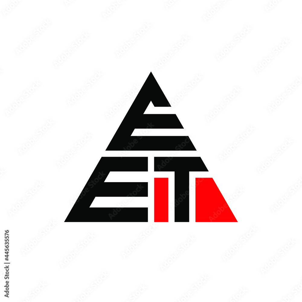 EET triangle letter logo design with triangle shape. EET triangle logo design monogram. EET triangle vector logo template with red color. EET triangular logo Simple, Elegant, and Luxurious Logo. EET EET triangle letter logo design with triangle shape. EET triangle logo design monogram. EET triangle vector logo template with red color. EET triangular logo Simple, Elegant, and Luxurious Logo. EET