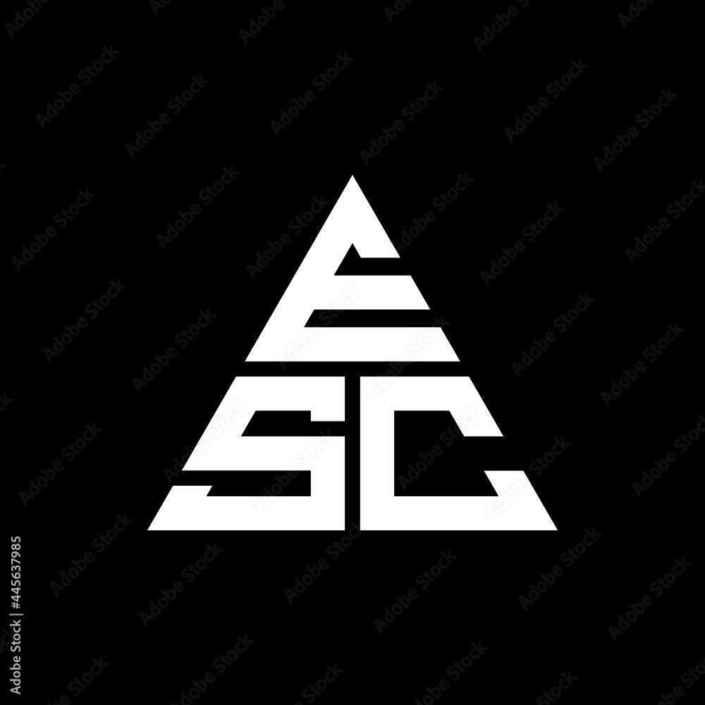 ESC triangle letter logo design with triangle shape. ESC triangle logo design monogram. ESC triangle vector logo template with red color. ESC triangular logo Simple, Elegant, and Luxurious Logo. ESC ESC triangle letter logo design with triangle shape. ESC triangle logo design monogram. ESC triangle vector logo template with red color. ESC triangular logo Simple, Elegant, and Luxurious Logo. ESC