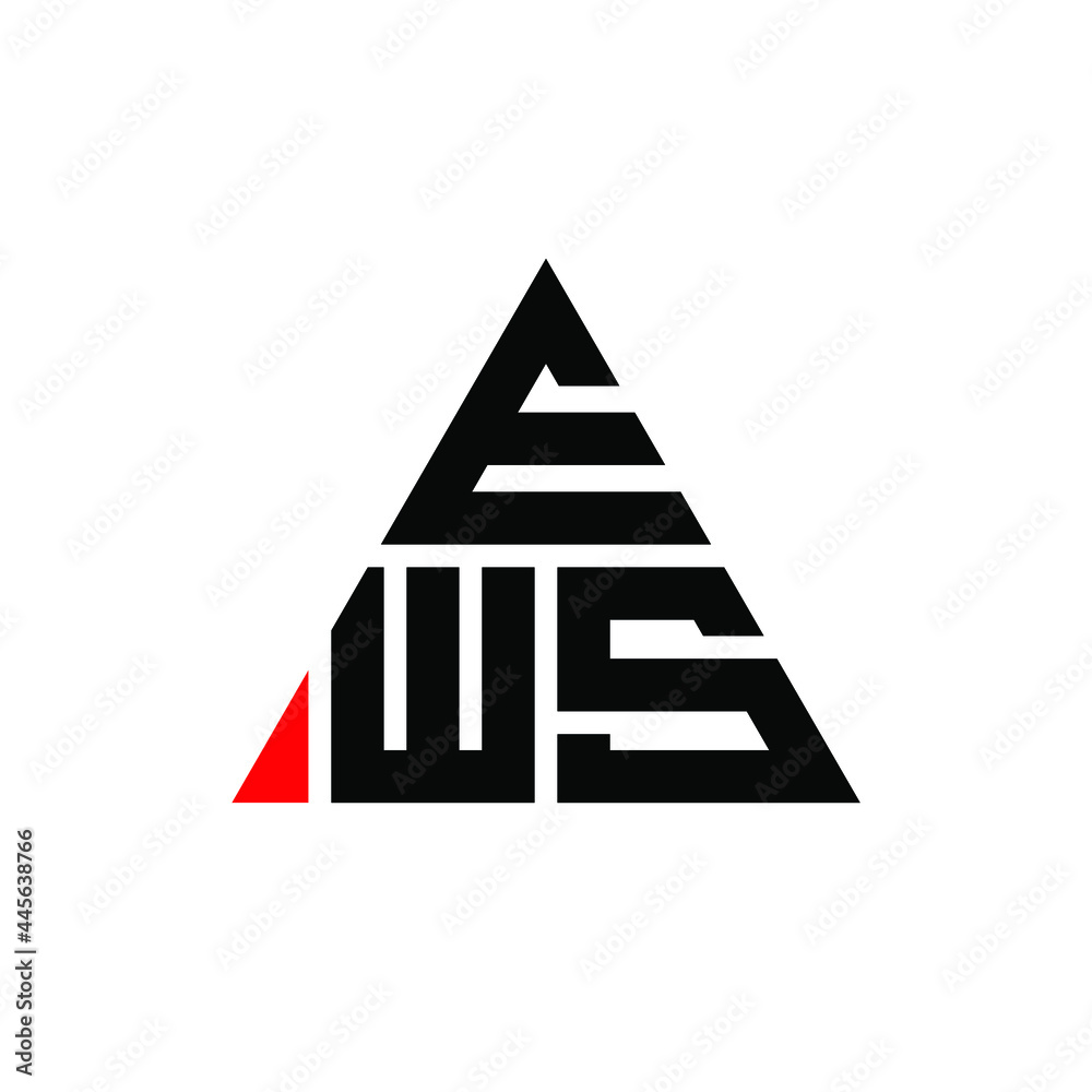 EWS triangle letter logo design with triangle shape. EWS triangle logo ...
