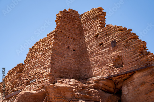 Ancient Indian ruins at Wupatki National Monument in Arizona - largest free standing pueblo