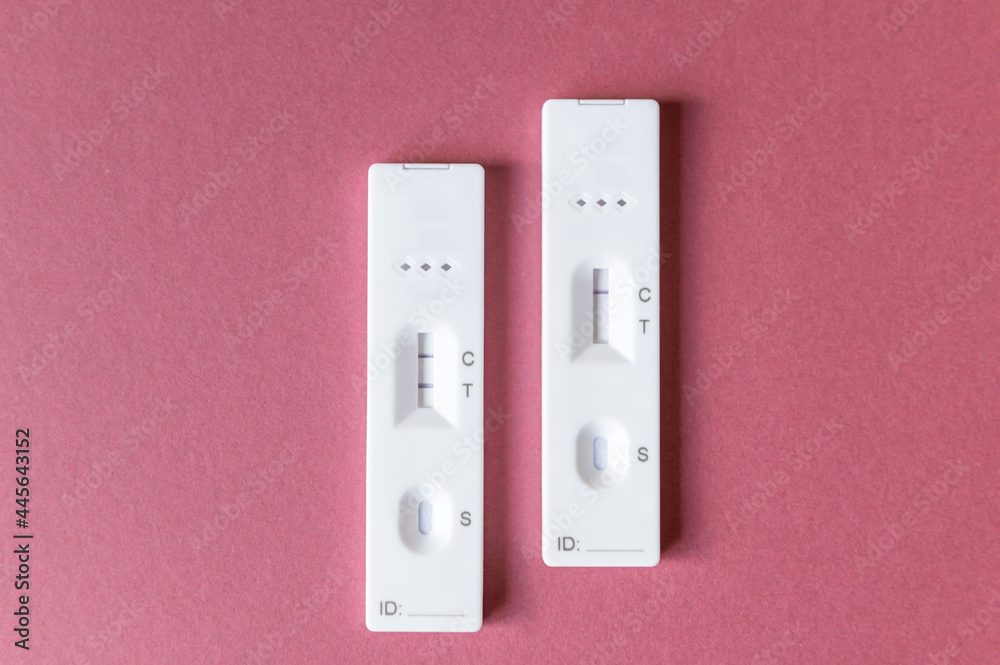 Positive and negative rapid lateral flow COVID 19 tests Positive and negative rapid lateral flow COVID 19 tests