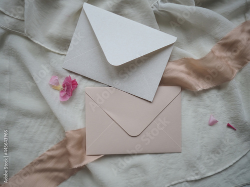 envelope with flower