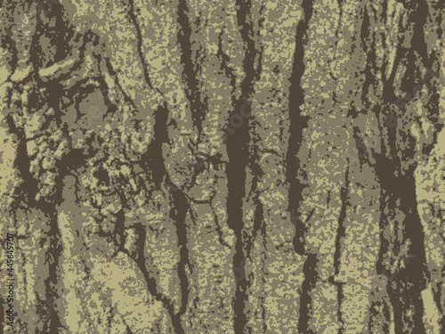 Oak tree camouflage. Heavy posterize and crystallize effect. Olive green and brown. Seamless pattern. Useable for hunting and military purposes. photo