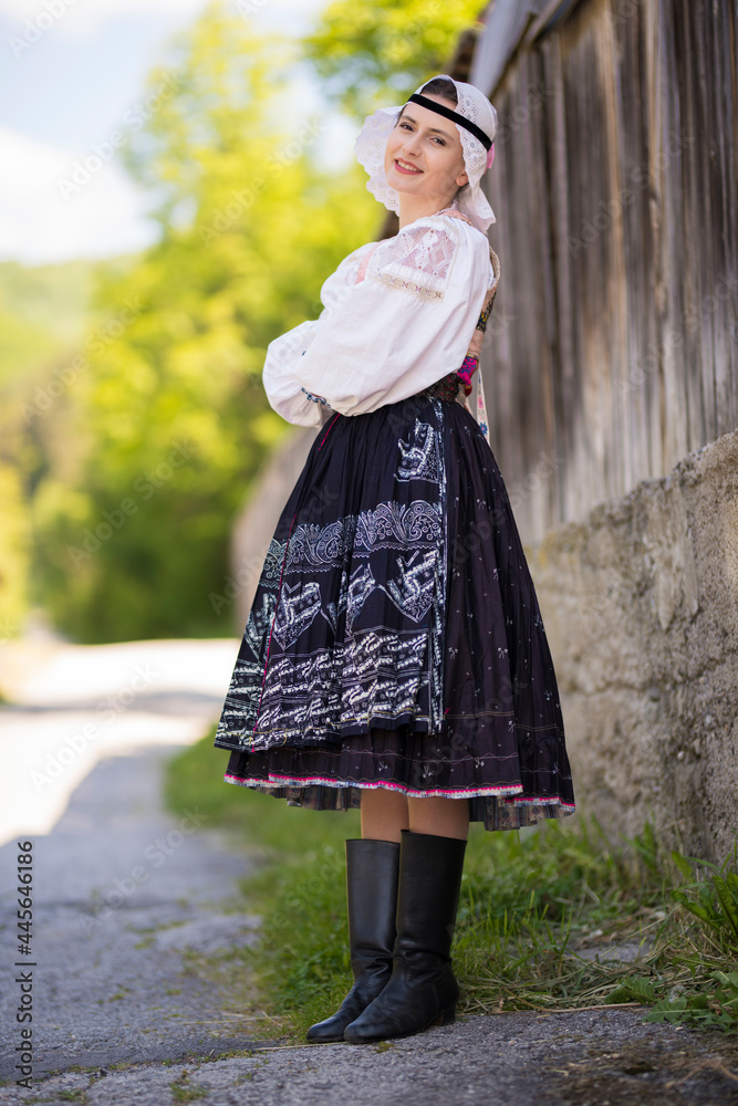 Slovak Traditional folklore dress. 