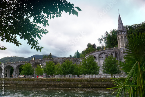 Sanctuary of Lourdes, a major pilgrimage site, view of the Basilica of the Immaculate Conception © J. Borruel