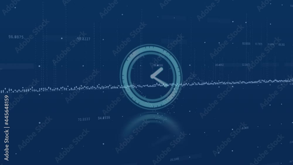 Animation of data processing over clock Animation of data processing over clock