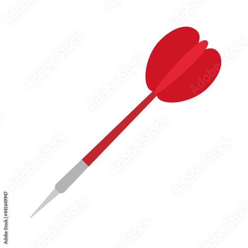 Vector flat cartoon colored dart isolated on white background