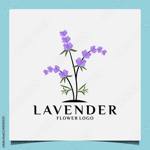 creative botanical flower lavender logo design for your business saloon, spa, cosmetic, herbal