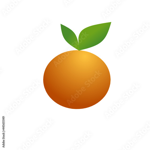 orange fruit isolated on white