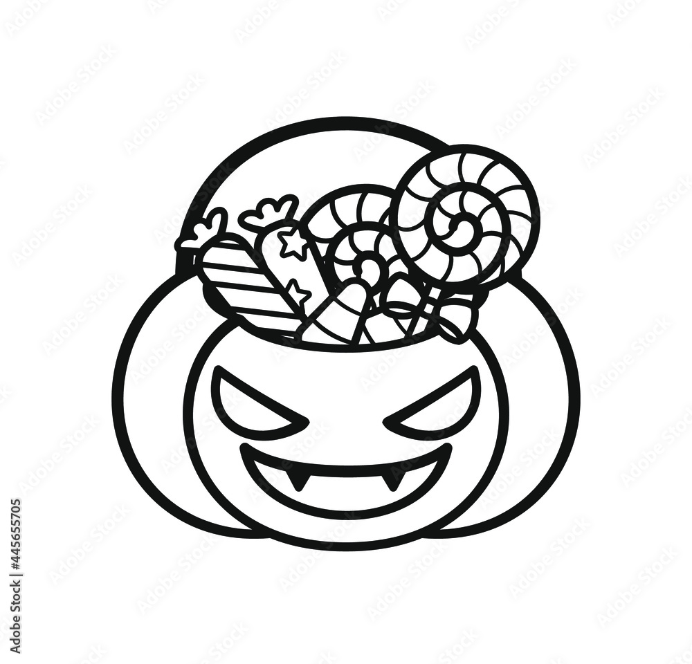 Halloween Candy Basket Outline Printable