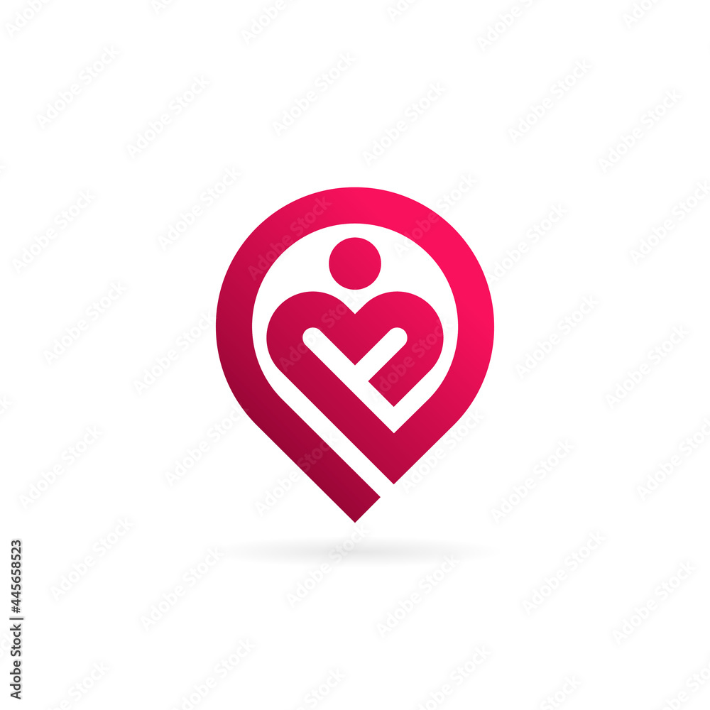 love sign vector logo design love sign vector logo design