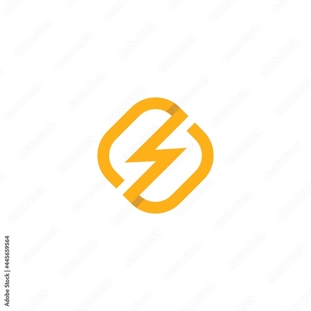 Lightning, electric power vector logo design element. Lightning, electric power vector logo design element.