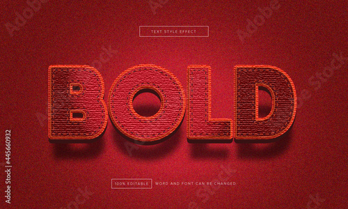 Red sewing text effect editable premium free download photo