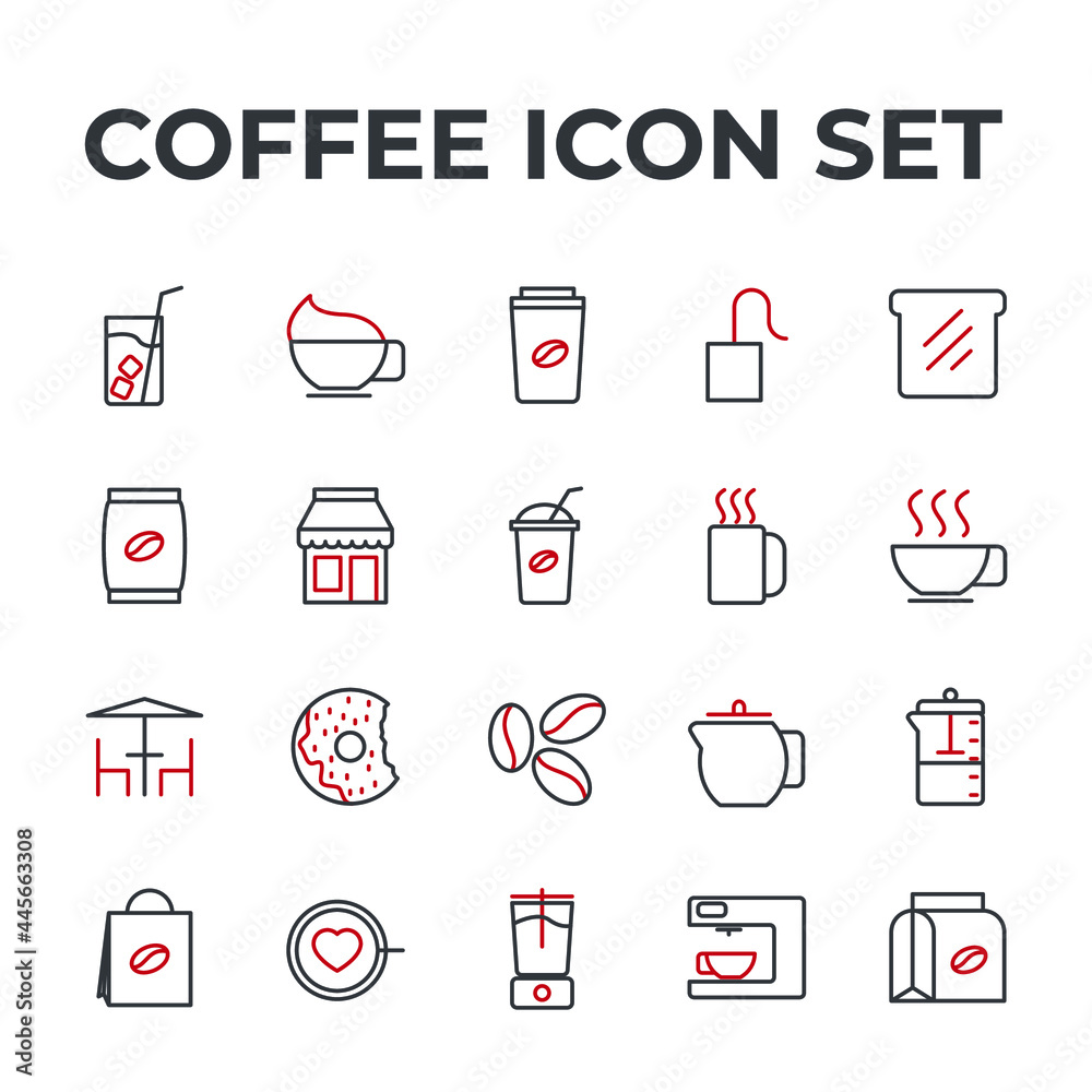 coffee set icon, isolated coffee set sign icon, vector illustration coffee set icon, isolated coffee set sign icon, vector illustration