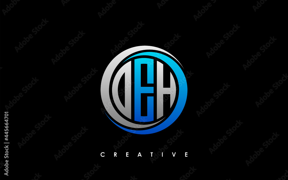 OEH Letter Initial Logo Design Template Vector Illustration