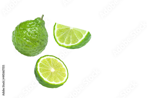 Bergamot and slice isolated on white © NIKCOA