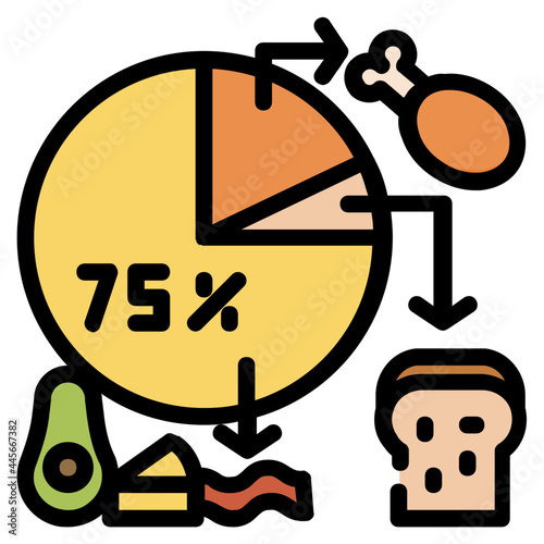 ketogenic diet line icon
