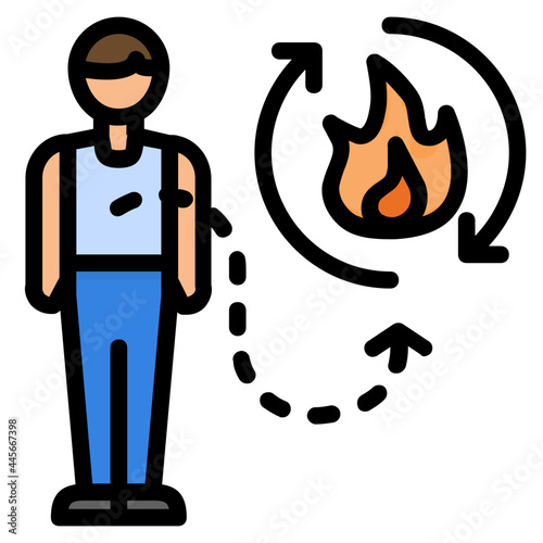 metabolic rate line icon